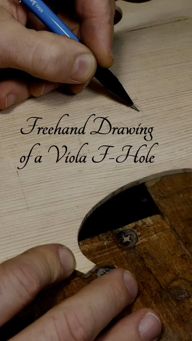 This video shows how I draw an f-hole into the arching of a custom made viola. The shaping process of arching and f- holes is determined by the characteristics of the piece of wood I‘m working on. #violinmaker #violinmaking #artisan #luthier #violin #viola #cello #cremona #fineinstruments #italianexcellence
